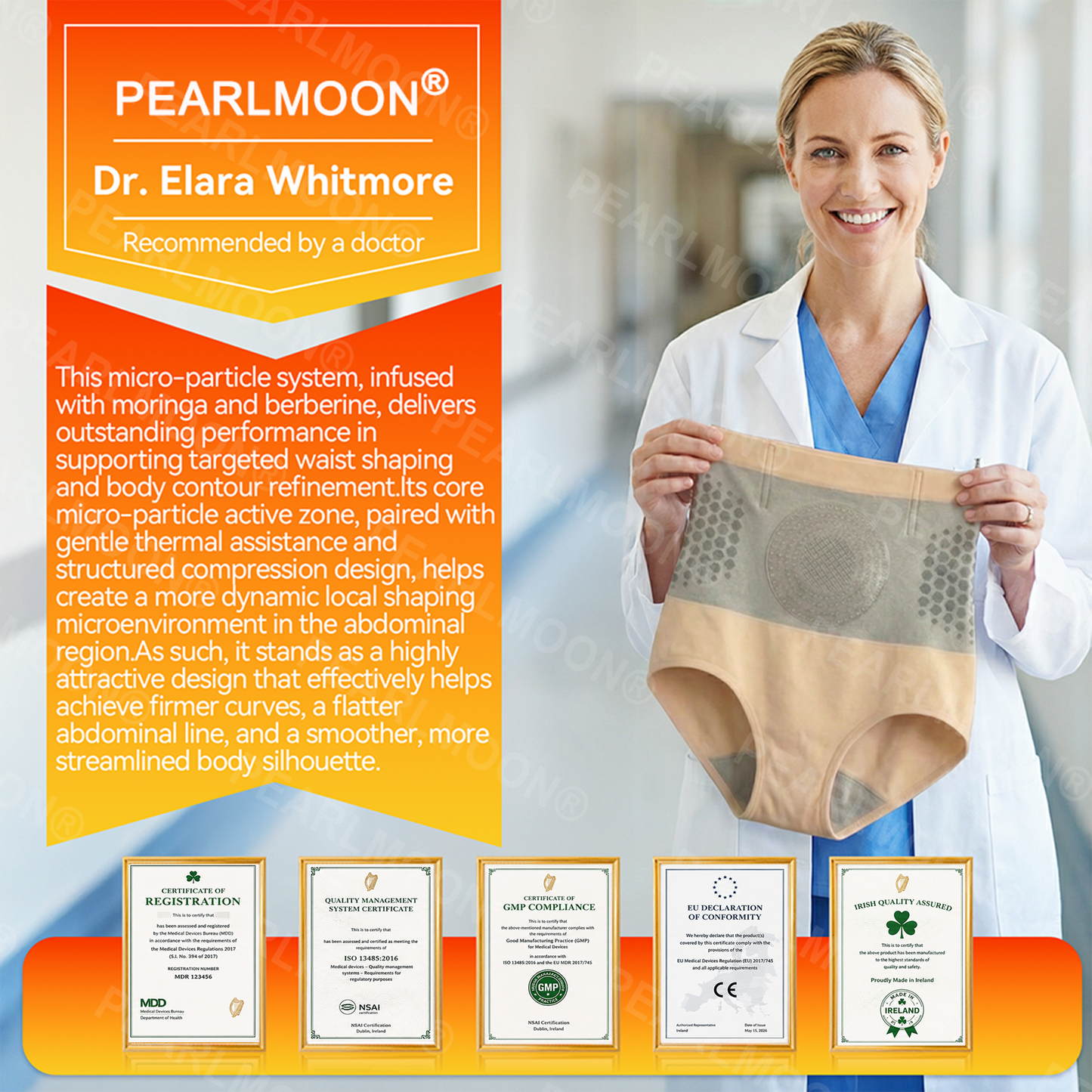 Official Brand Store | 💪💦PEARLMOON 2026 Moringa Berberine 4 In 1 Micro Particle Sculpting Fat Burn Shorts